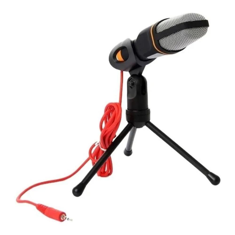 Microfone Condensador De Mesa, Alta Sensibilidade, Com Tripé - BM888
