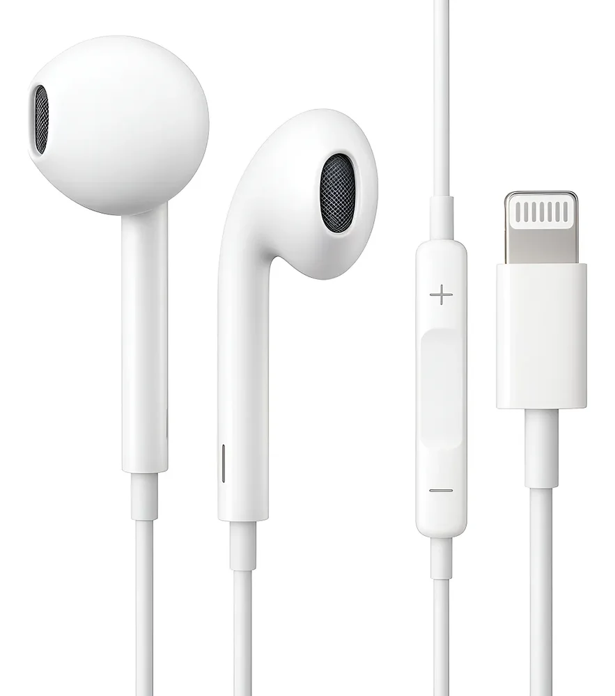 Fones De Ouvido Com Fio Lightning Branco