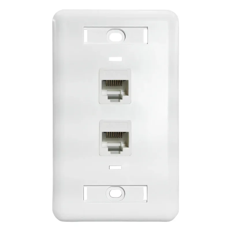 Kit 2 Espelhos De Parede Com 2 Saídas Rj45 Cat5