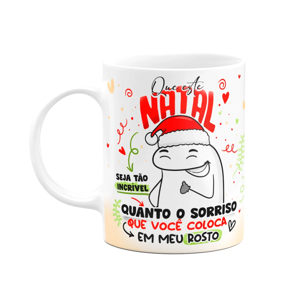 Caneca Flork Natal, Incrível Quanto o Sorriso