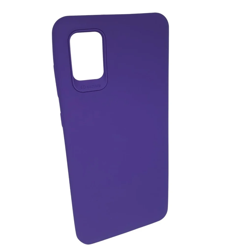 Capa Capinha Case Galaxy A31 Emborrachada Flexível Ante Queda Mole A31:roxo