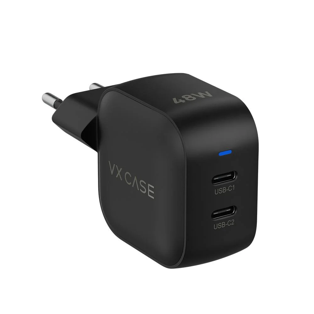 Adaptador De Carga Turbo 2 Tipo-c Striker 48w - Preto