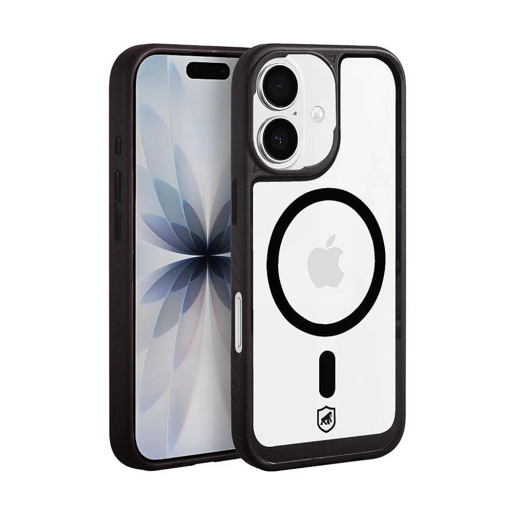 Capa Para Iphone 17 - Magsafe Wave Transparente - Preta - Gshield