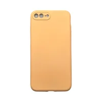 Capa Iphone 7 Plus / 8 Plus Silicone Aveludada Protege Câmera Colorida Capinha Anti Impacto Iphone 7 Plus:nude