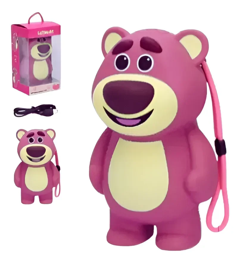 Caixinha De Som Bluetooth Urso Lots0-a1 8w Wirelles Spear V5 Cor Roxo