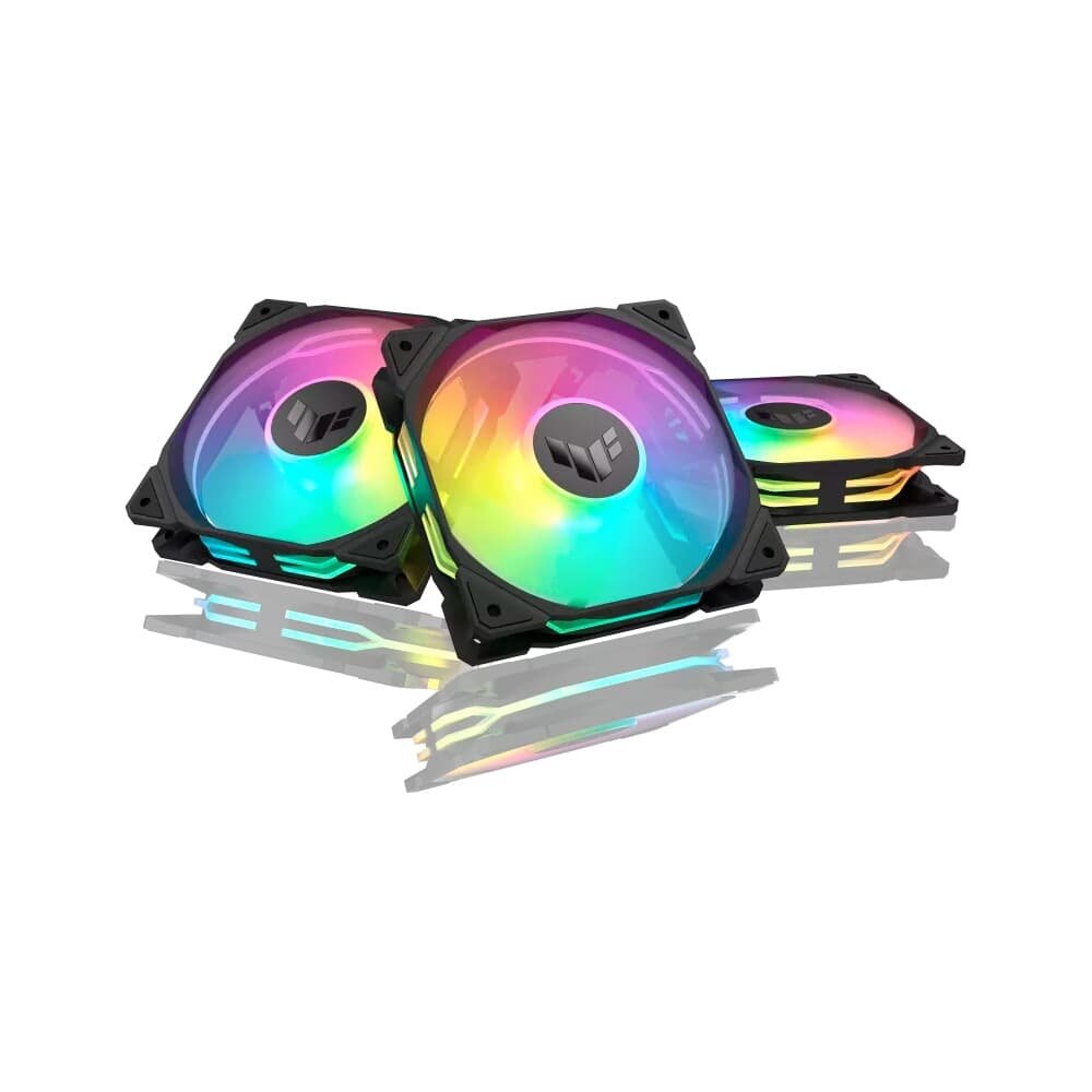 Kit 3 Ventoinhas ASUS TUF Gaming TR120 Reverse 120mm ARGB Preto