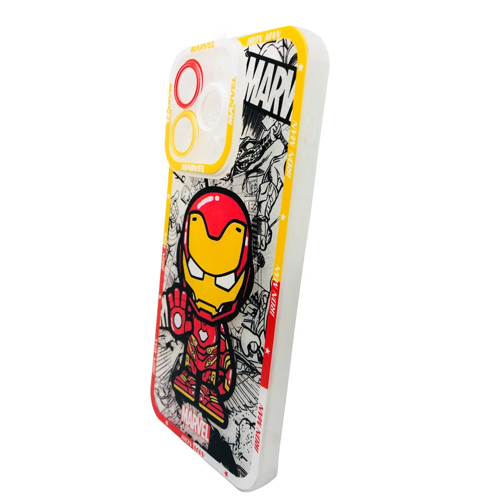 Capinha Protetora Homem De Ferro Celular Iphone 15 Pro Max Cor:branco