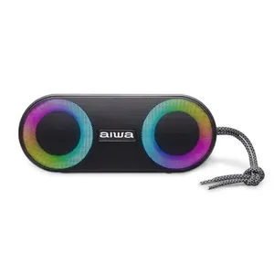 Caixa Caixinha Speaker Aiwa Awsj215 20 Watts Rms C/ Bluetooth Rádio Fm Auxiliar Micro Sd Cor Preto