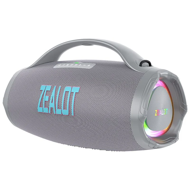Caixa De Som Portátil Zealot S98 Potente 160w 36000mah Bt5.3 Preto/cinza
