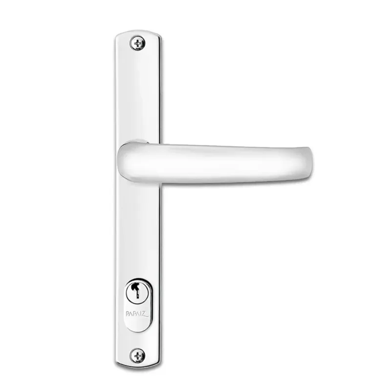 Fechadura Externa Perfil Estreito 323z E22 Mz820 Espelho Branco 22mm C400/50 Papaiz