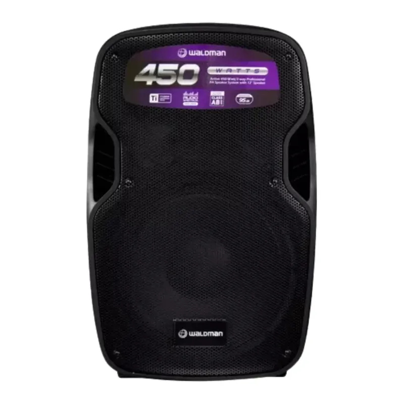 Caixa De Som Ativo Amplificada Waldman 12" 450w Bluetooth Cor:preto