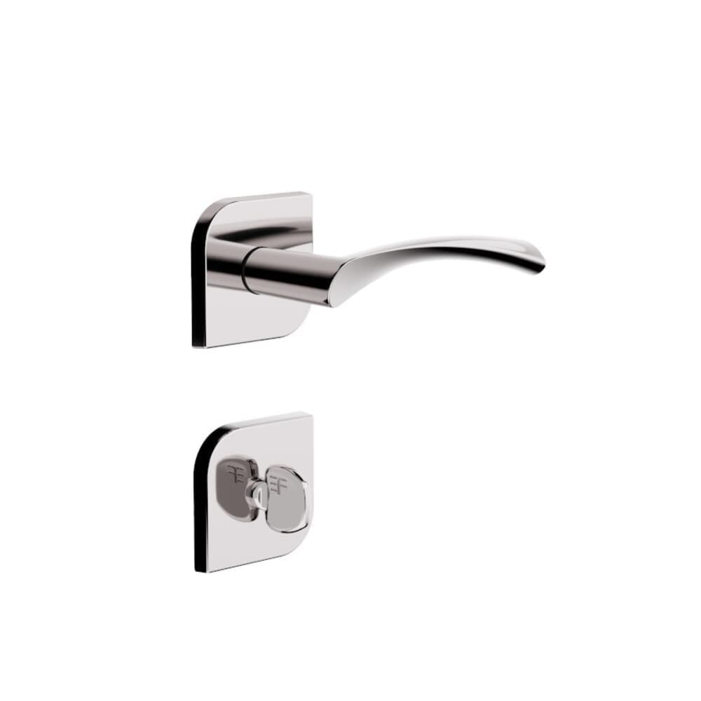 Fechadura Roseta Design Banheiro 40mm Cromado 720b119cr 3f