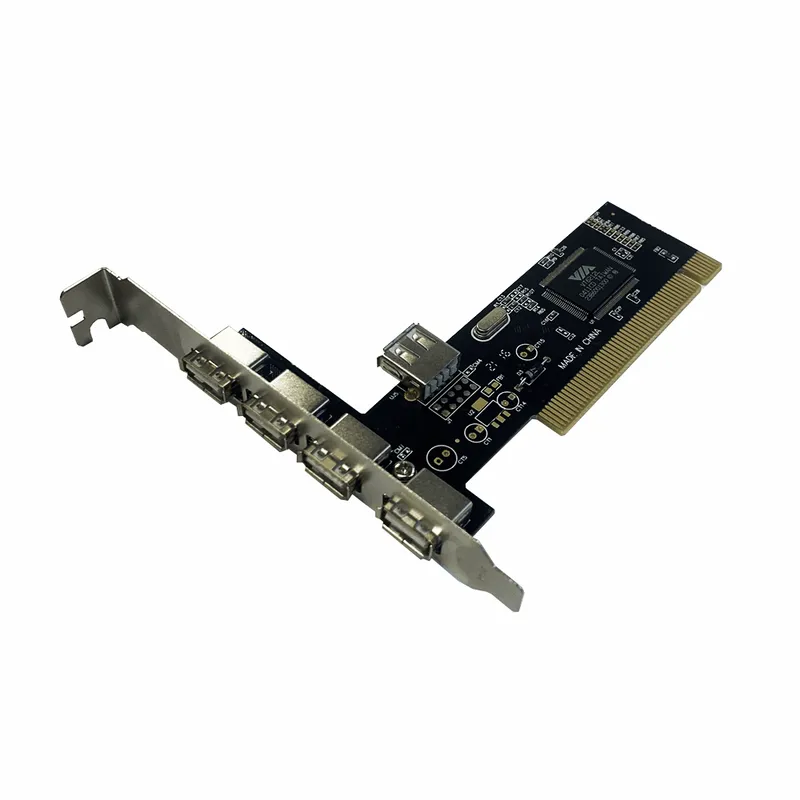 Placa Pci Com 4 Portas Usb 2.0 + 1 Porta Usb 2.0 Interno