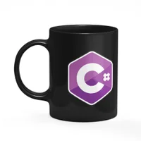 Caneca Geek Dev Programador - C Sharp Glass - Preta