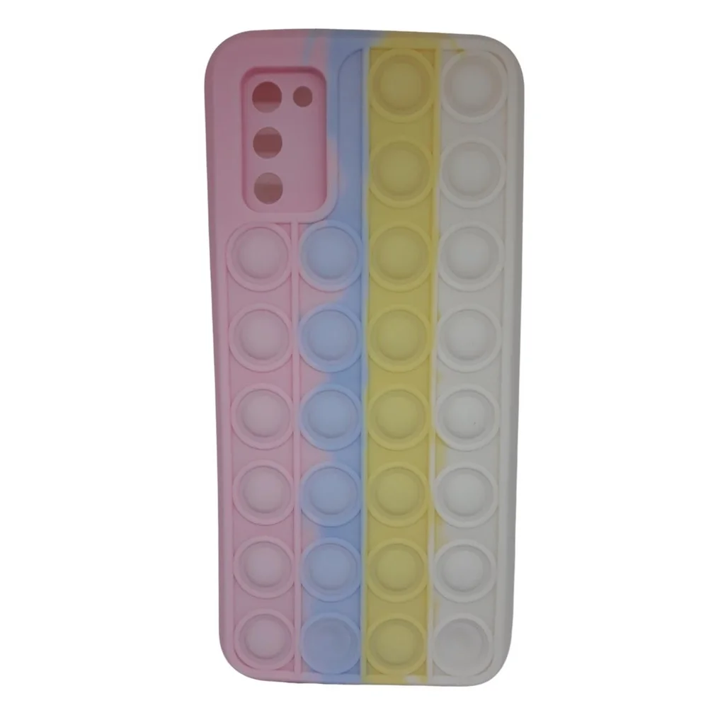 Capa Capinha De Celular Galaxy A02s Pop It Anti Estresse A02s:rosa Azul Amarelo Bege
