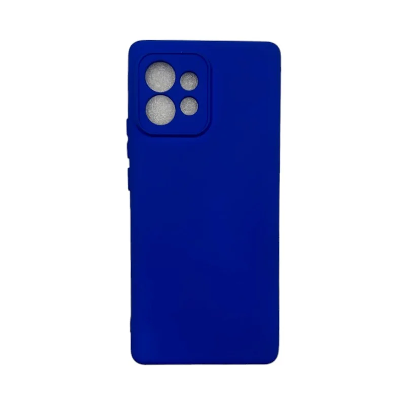 Capa Moto Edge 40 Pró Silicone Aveludada Protege Câmera Colorida Capinha Anti Impacto Moto Edge 40 Pró:azul Bic