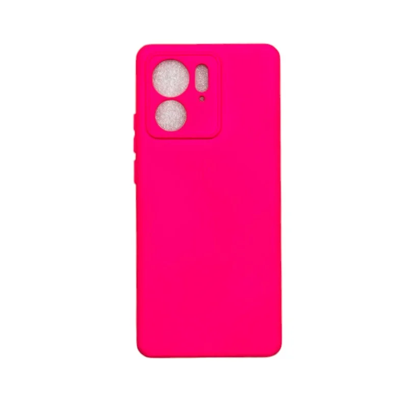 Capa Moto Edge 40 (normal) Silicone Aveludada Protege Câmera Colorida Capinha Anti Impacto Moto Edge 40:pink