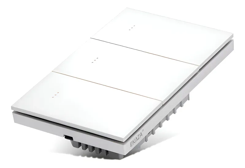 Interruptor Mercúrio Lite 3 Botões Branco Zigbee 3.0 Ekaza Ekgd-t408p-3z