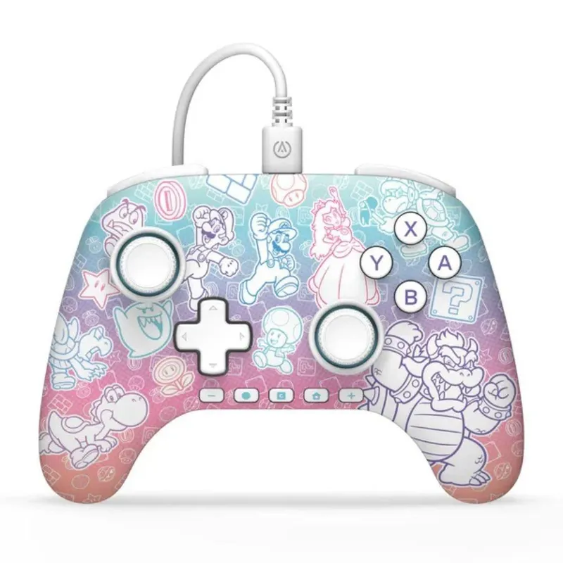 Controle Com Fio Advantage Wired Mushroom Kingdom Para Nintendo Switch 2 Nsgp0526-01 Power A