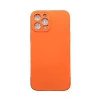 Capa Iphone 12 Pro Max Silicone Aveludada Protege Câmera Colorida Capinha Anti Impacto Iphone 12 Pro Max:laranja