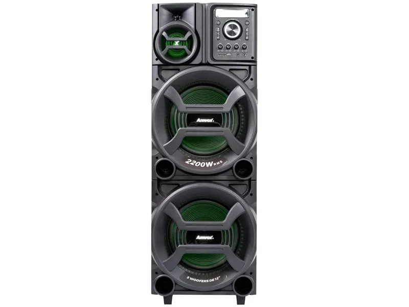 Caixa De Som Amplificada Amvox Aca 2201, Pesadão Ii, Led Bt, 2200w