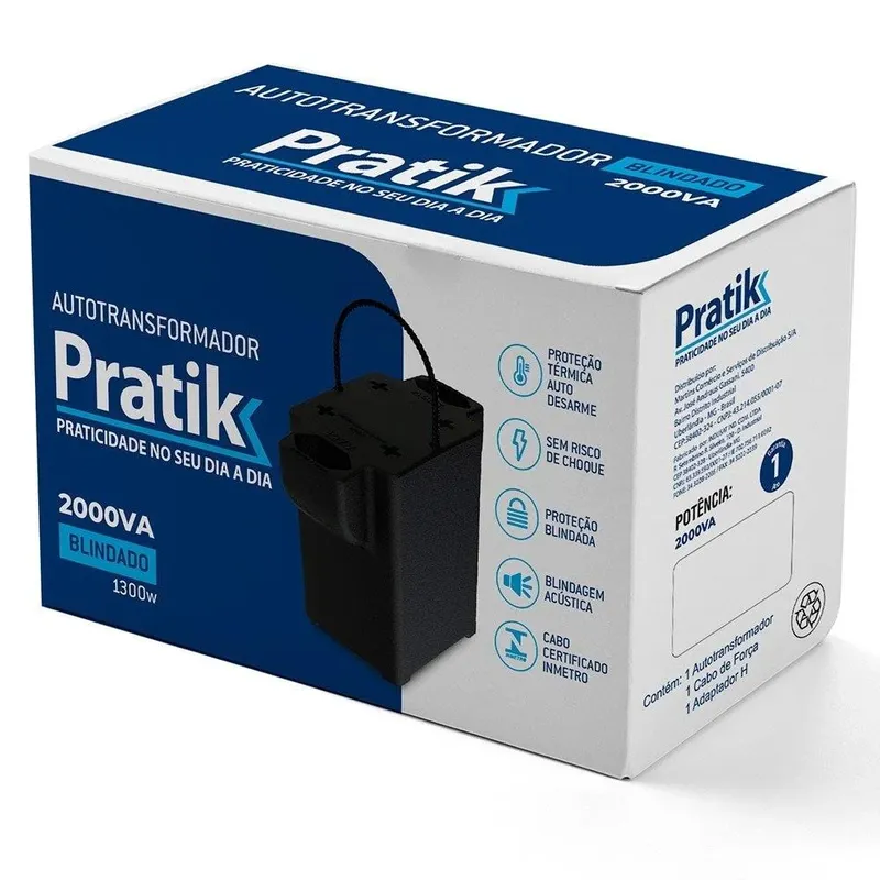 Transformador Pratik 2000va Blindado Bivolt