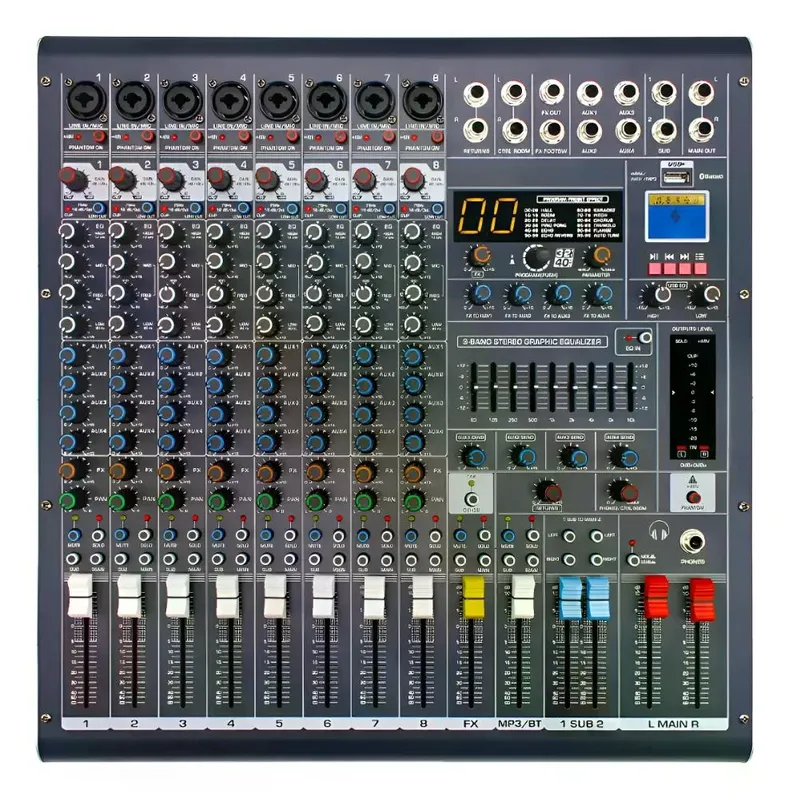 Mesa De Som Com 12 Entradas 4 Aux 2 Saida Sub Lyco Lms1204