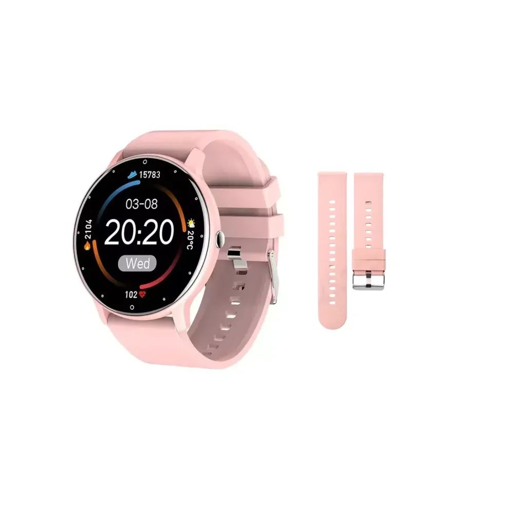 Smartwatch Peje Zw02 Pro A Prova D'água AmeLED Pulseira Extra-rosa