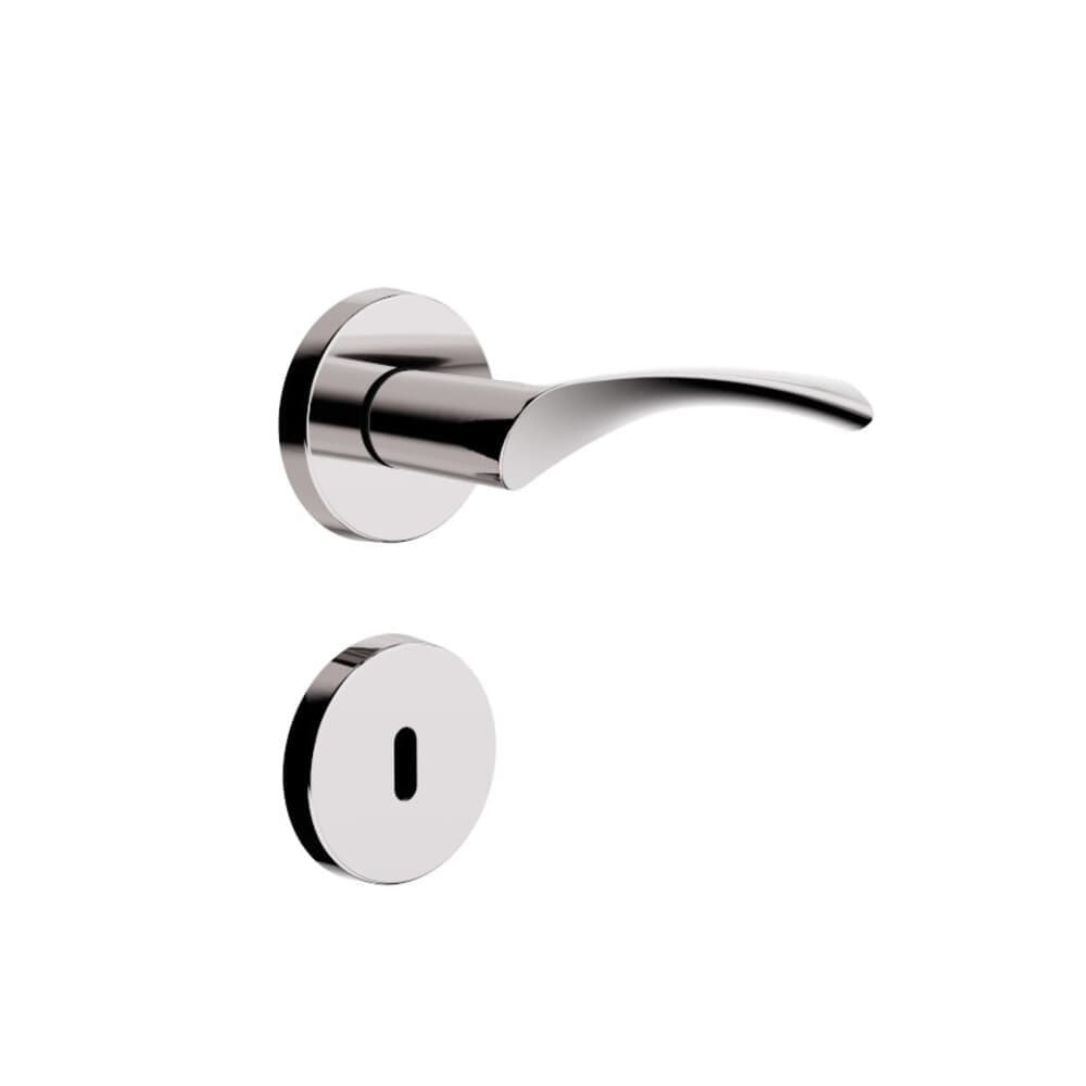 Fechadura Design Interna Roseta Redonda 55mm Cromado 821i819cr 3f