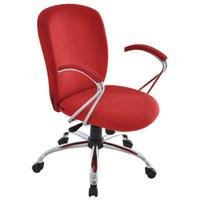 Cadeira Diretor Com Braços, Linha Lombar, Vermelho