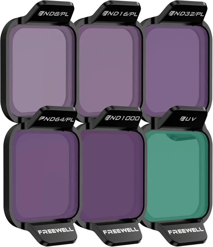 Kit de Filtros ND8/ND16/ND32/ND64/ND1000/UV Bright Day para DJI Flip e DJI Lito X1 - Freewell