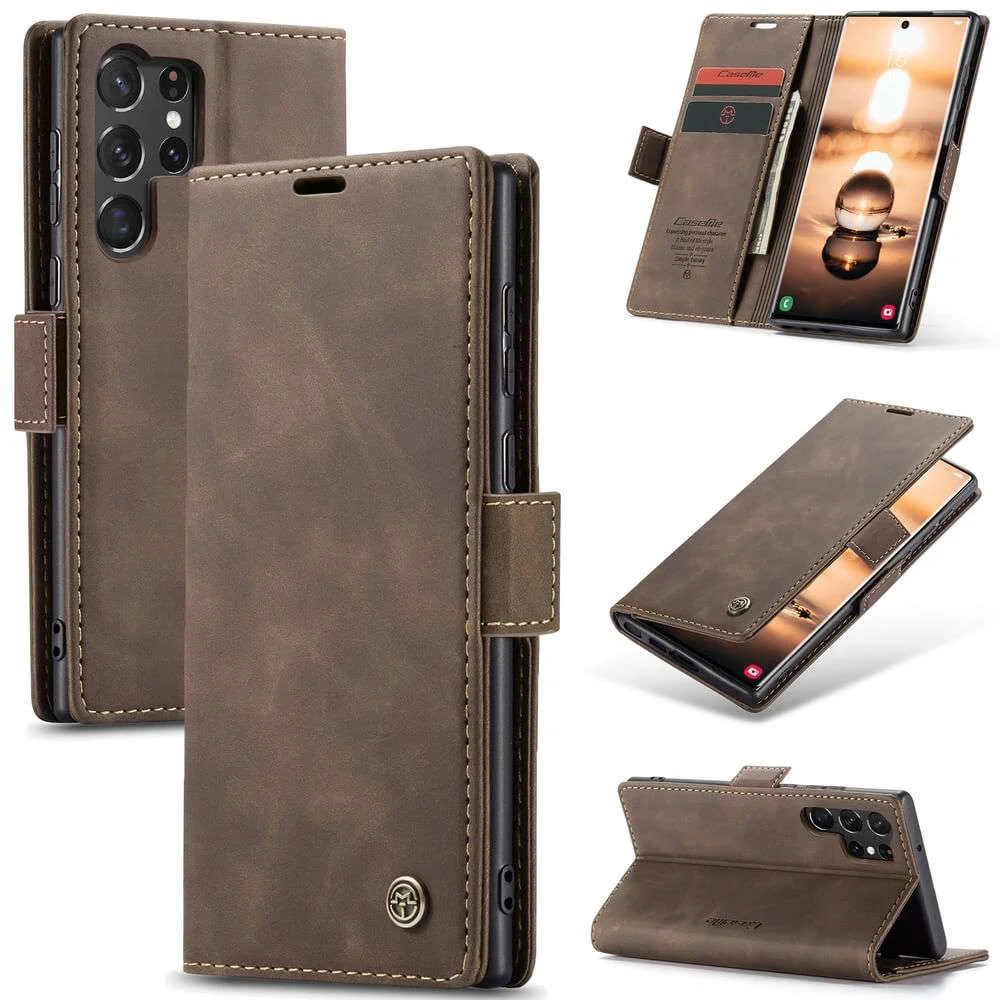 Capa Carteira Samsung Galaxy S25 Ultra - Cor: Chocolate