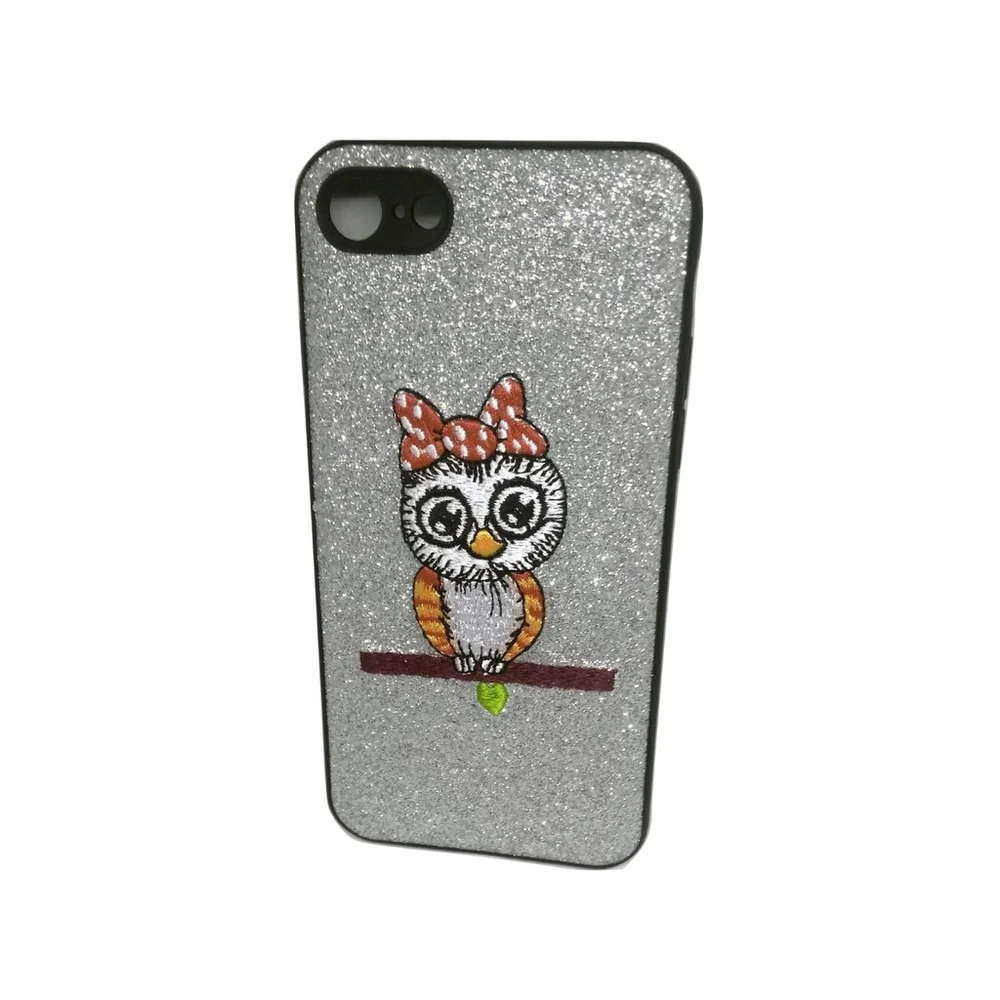 Capa Case Capinha Antiqueda Apple Iphone 7 Coruja Cinza