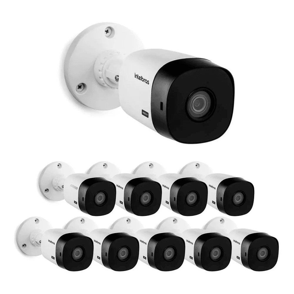Kit 10 Câmeras Hdcvi Lite, 1 Mega, 20m, Vhl 1120 B - Intelbras