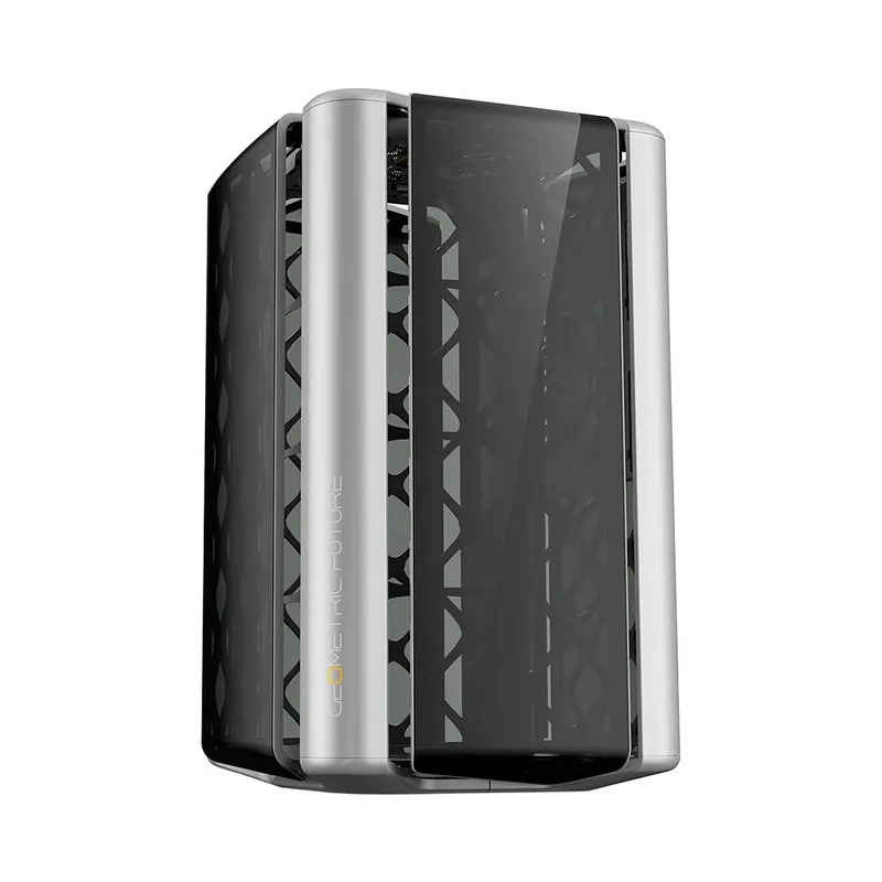 Gabinete Gamer Geometric Future Model 2, Mid Tower, ATX, Lateral em Vidro Temperado, Cinza - GEO-M2-GG