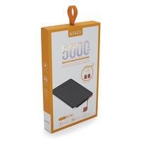 Carregador Portátil Power Bank Kaidi, 5000mAh, Preto E Vermelho