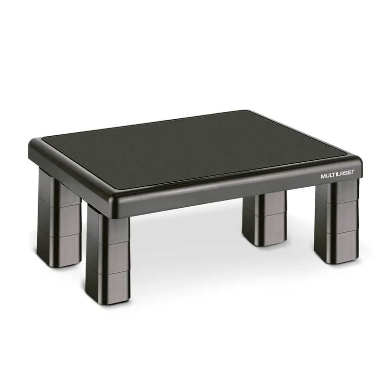 Suporte Ergonômico para Monitor Multi Quadrado, Ajuste com 4 Níveis de Altura, Preto - AC125