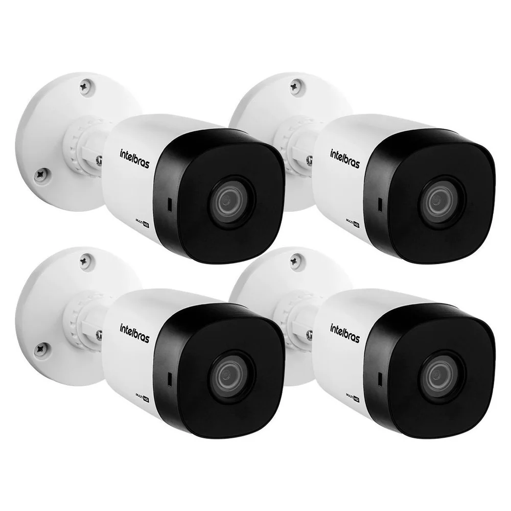 4 Câmeras Intelbras Vhl 1220 B G2 Bullet Hdcvi Lite Full Hd 1080p Visão Noturna 20m Ip66