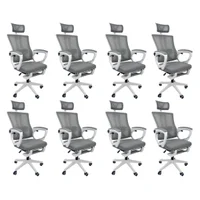 Cadeira De Escritório Presidente Executiva Oficial Paris - Cinza - 8