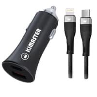 Carregador Veicular Usb-c+usb C/cabo P/lightning Cv209cl Pd Qc 40w Kimaster
