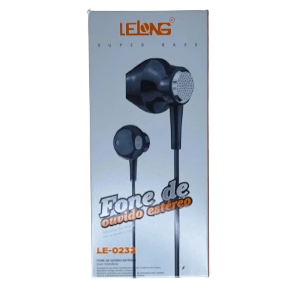 Fone Com Fio P2 Lelong Le0232 Cor:preto