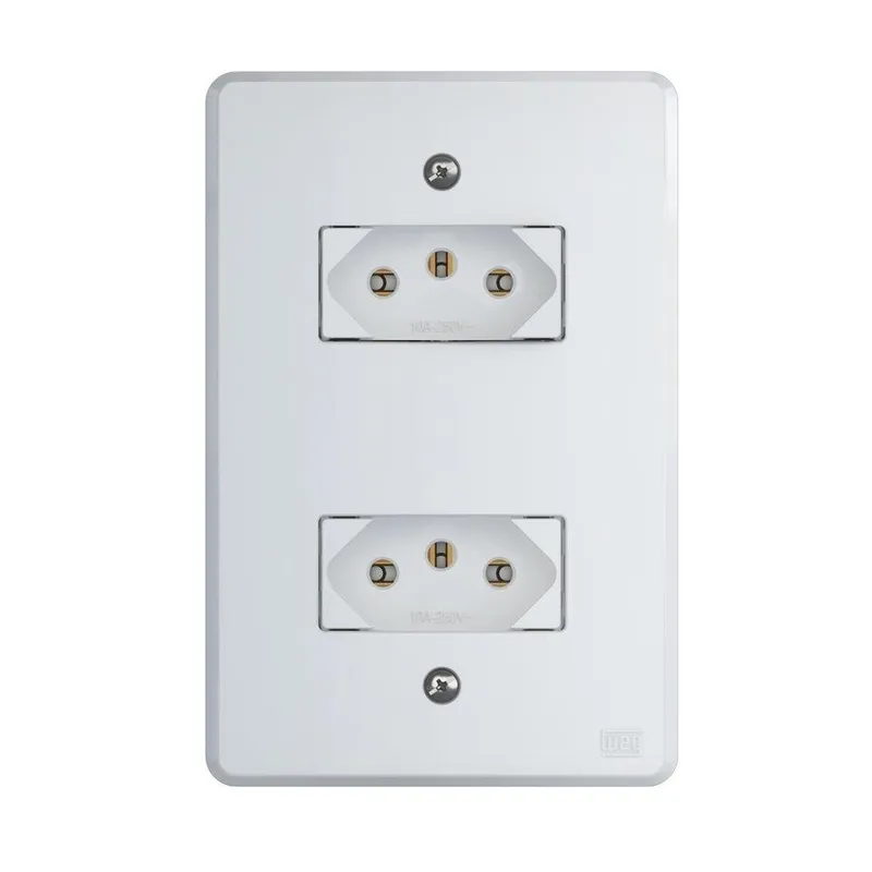 Conjunto Tomada 4x2 | 2 Módulos 2p+t 10a 250v