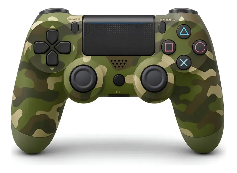 Controle Colorido Sem Fio Compativel Com Ps4 PC Celular Verde Camuflado