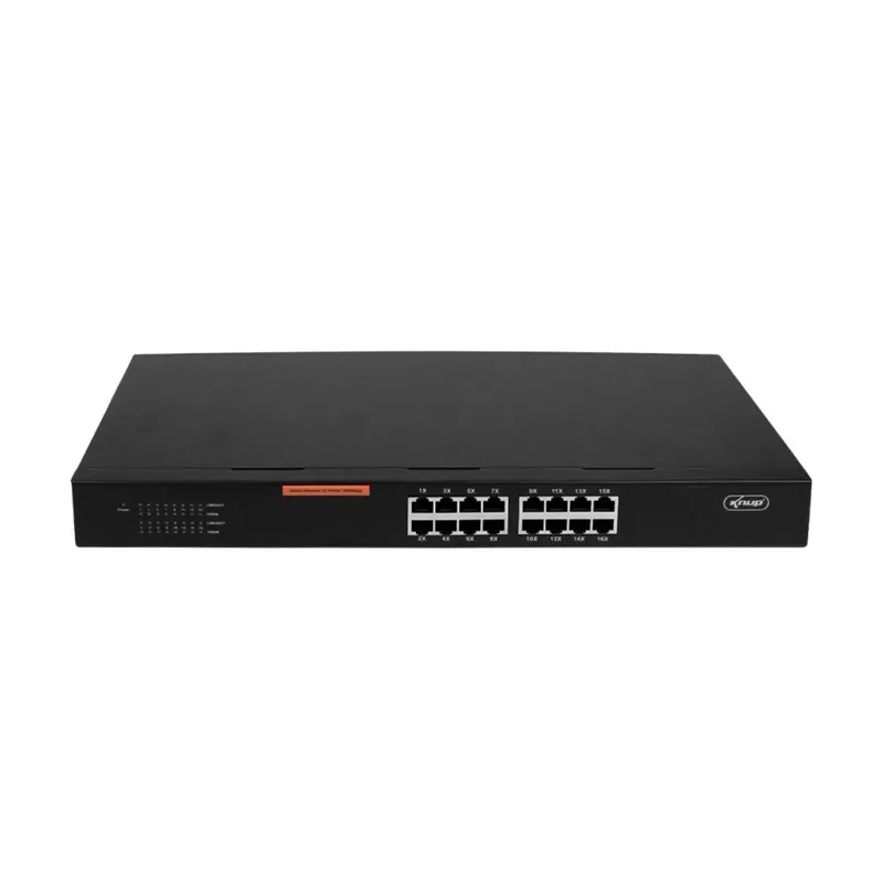 Switch 16 Portas 1000mbps Plug And Play Alta Performance Para Redes