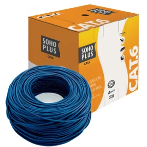 Cabo De Rede Furukawa Soho Plus Cat6, U/UTP 24awg, 100m, Azul