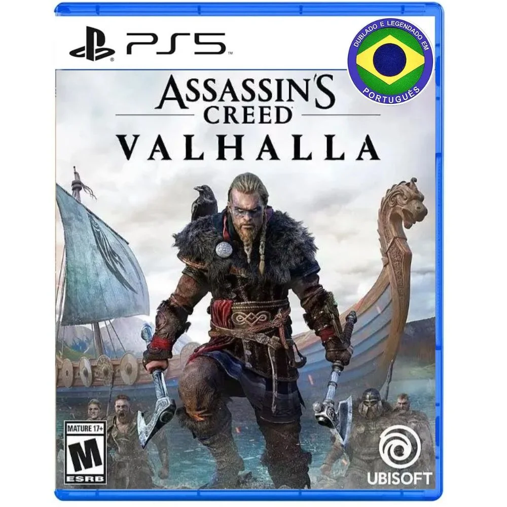 Assassins Creed Valhalla Ps5 Edição Dublada Em Português Mídia Física Playstation 5