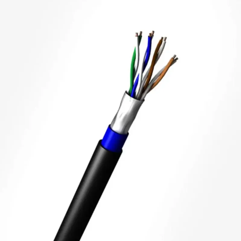Cabo Ftp Megacabos 8 Vias Cat5, Ext Blindado Capa Simples 500m
