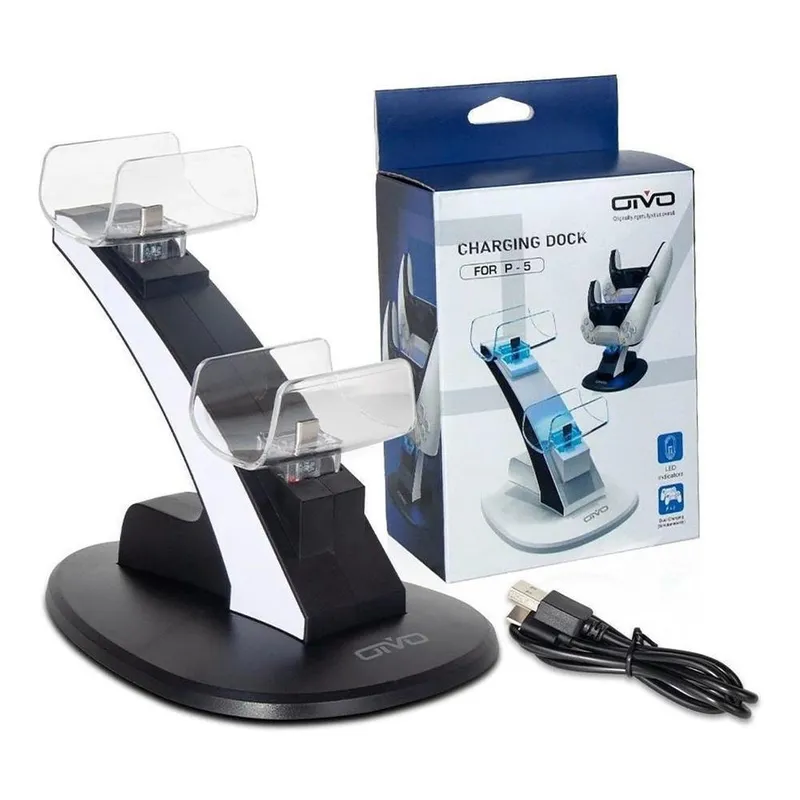 Suporte Gamme Carregador, para 2 Controle PS5 Dualsense
