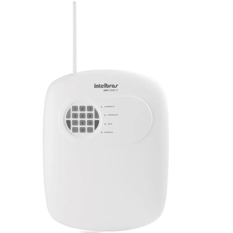 Central De Alarme Intelbras Amt 2008 Rf Monitorada Com 8 Zonas (4 + 4 Com Fio 8 Sem Fio)