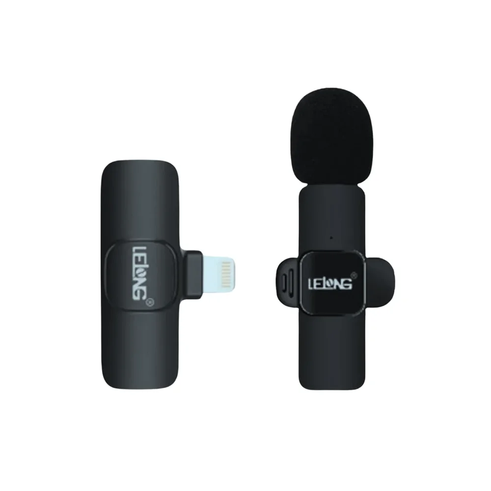 Microfone Lapela Conector Lightning, Omni-direcional Sem Fio Lelong
